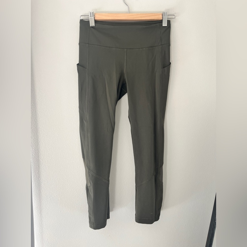 Lululemon Olive Green High-Waisted Leggings